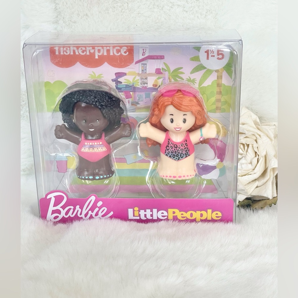 New with tags BARBIE “LITTLE PEOPLE” 2 Piece Little Girl figurines Black & white